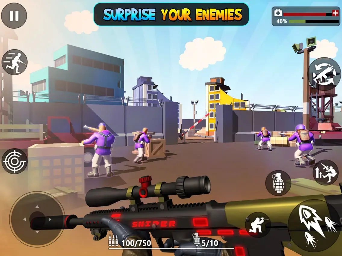 Toon Royale Gun Battle iPad  स्क्रीनशॉट