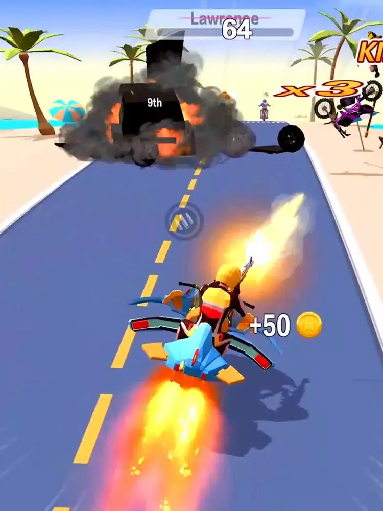 Tangkapan layar Motor Rush:Road Master iPad 