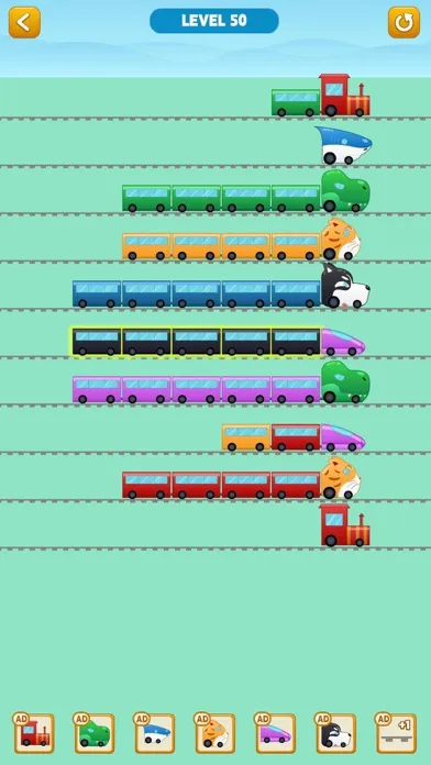 Color Train Sort Puzzle سکرین شاٹس