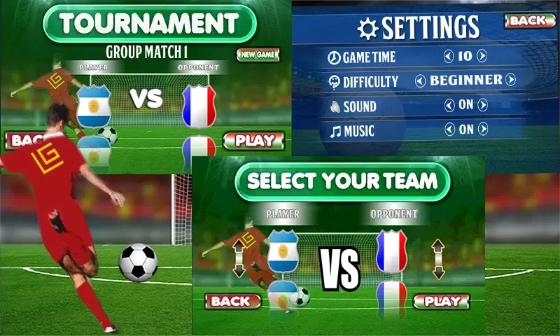 Capturas de tela do GV Real Football Soccer 2016