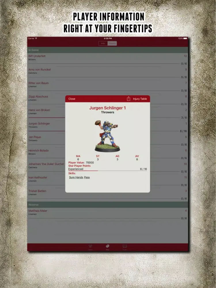 Zrzuty ekranu Blood Bowl: My Dugout iPad 