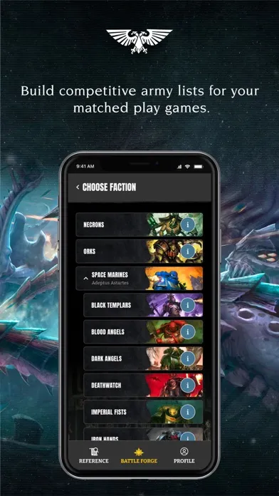 Ảnh chụp màn hình của Warhammer 40,000: The App