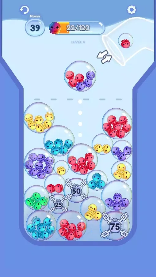 Ảnh chụp màn hình của Drop & Sort Jellyfish
