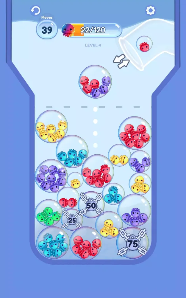Ảnh chụp màn hình của Drop & Sort Jellyfish