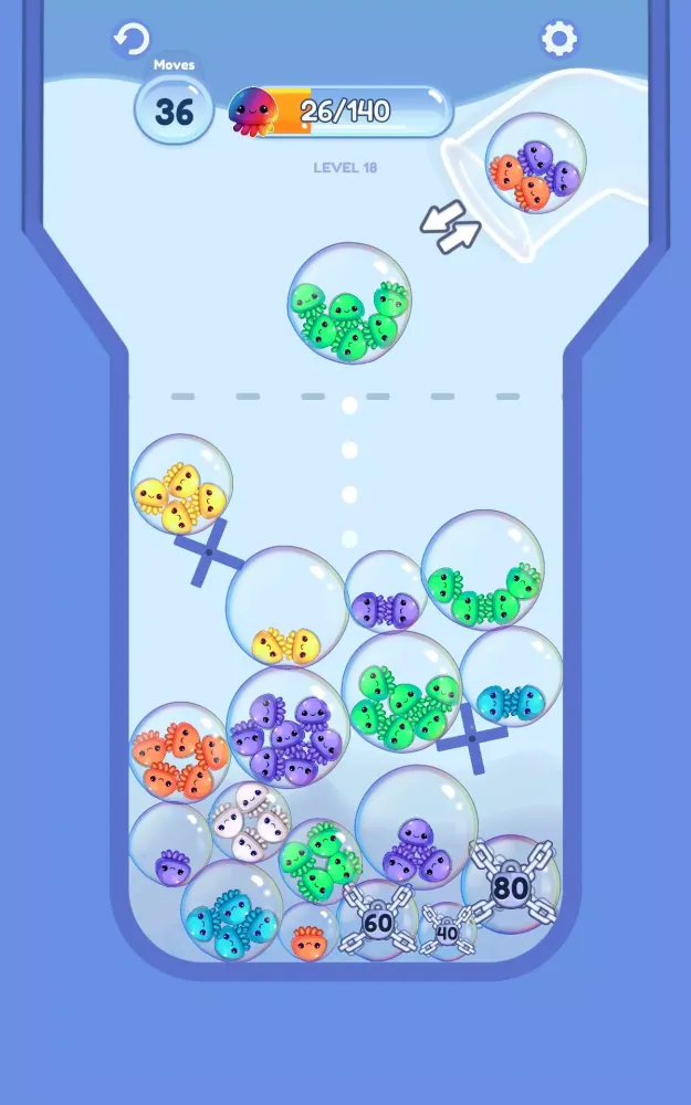 Ảnh chụp màn hình của Drop & Sort Jellyfish