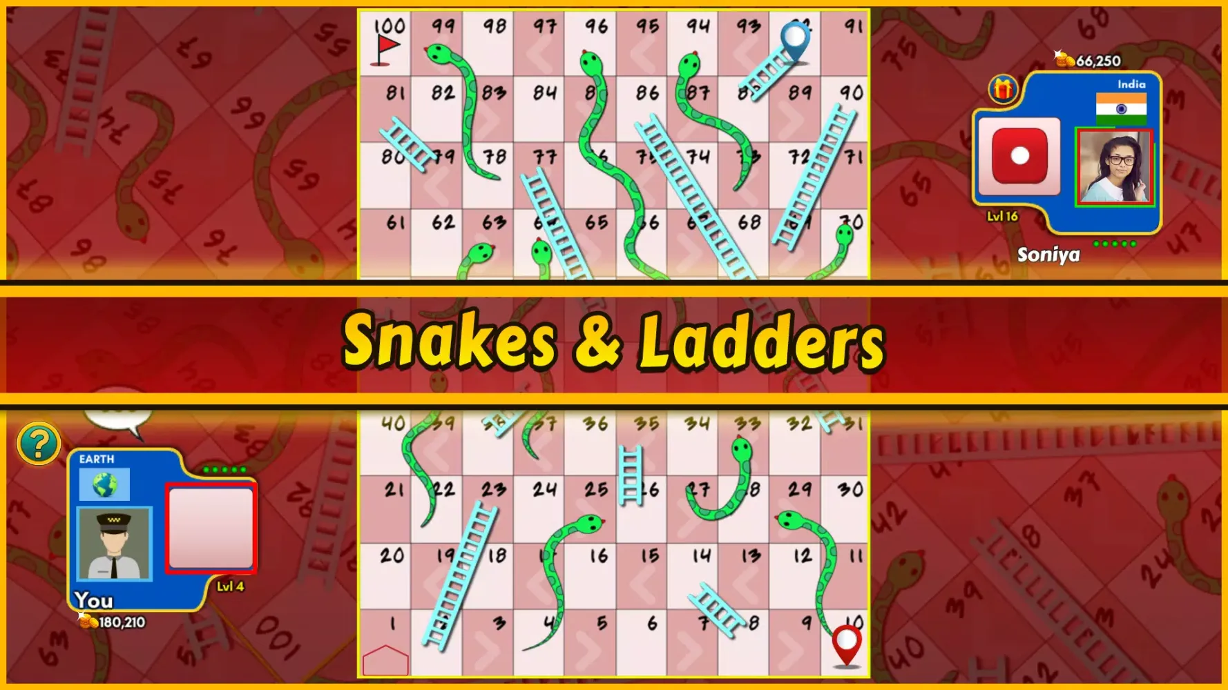 Ảnh chụp màn hình của Snakes and Ladders King