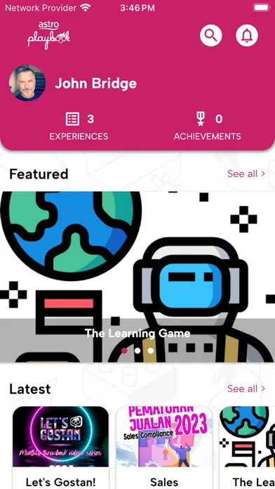 Screenshot di Astro Playbook