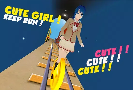 Anime Girl Subway Train Run Screenshots