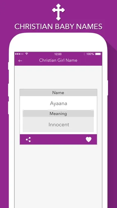 Tangkapan skrin Christian Baby Names : Meaning