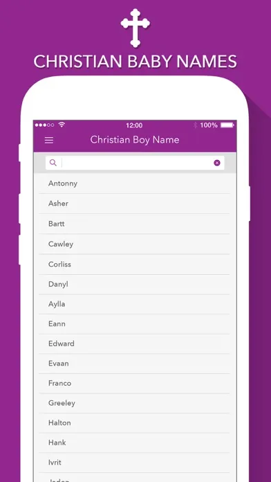 Tangkapan skrin Christian Baby Names : Meaning