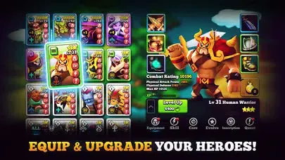 Capturas de tela do Giants War