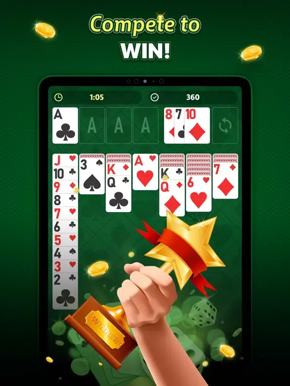 Ảnh chụp màn hình của Solitaire Duel - Win Real Cash iPad 