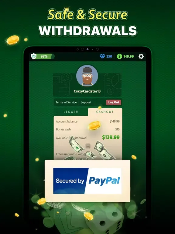 Ảnh chụp màn hình của Solitaire Duel - Win Real Cash iPad 