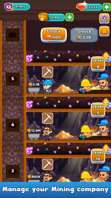Idle Gold Miner: Tycoon Game স্ক্রিনশট