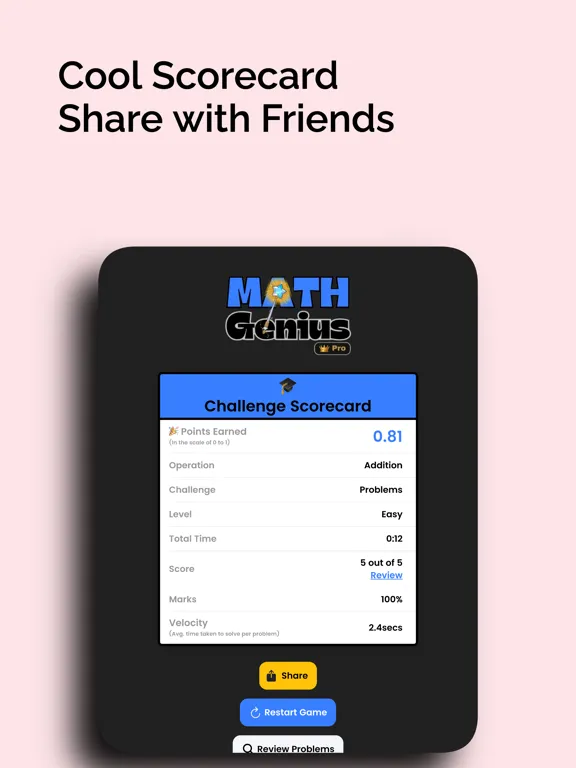Capturas de tela do Math Genius: Mental Math iPad 