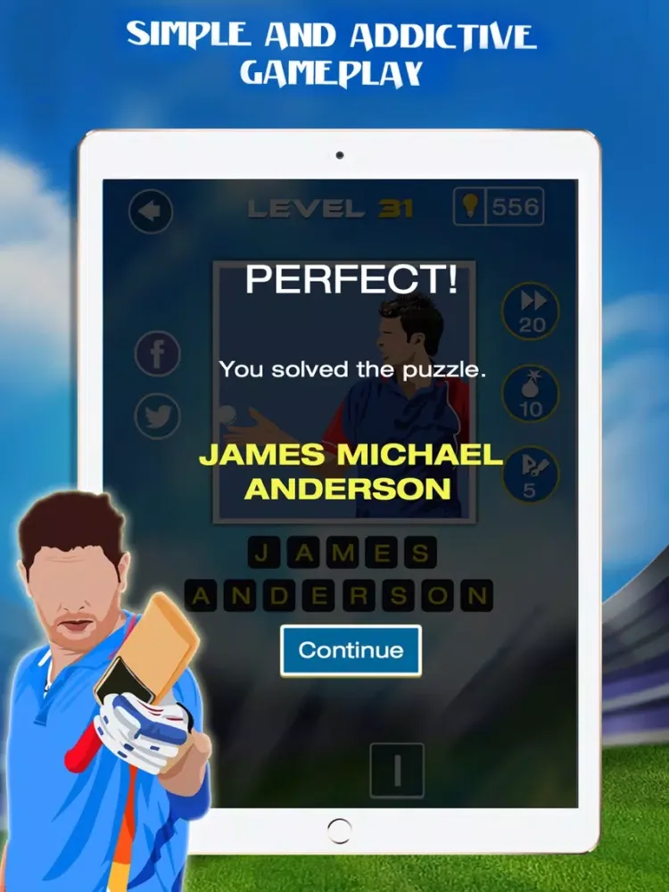 تصاویر Guess The Cricket Star iPad 