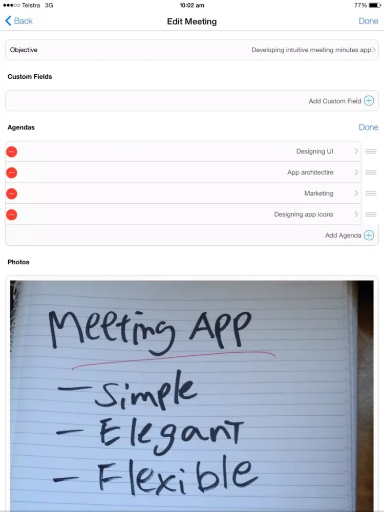 تصاویر Meeting minutes maker - Create and share minutes, agendas, notes, tasks iPad 