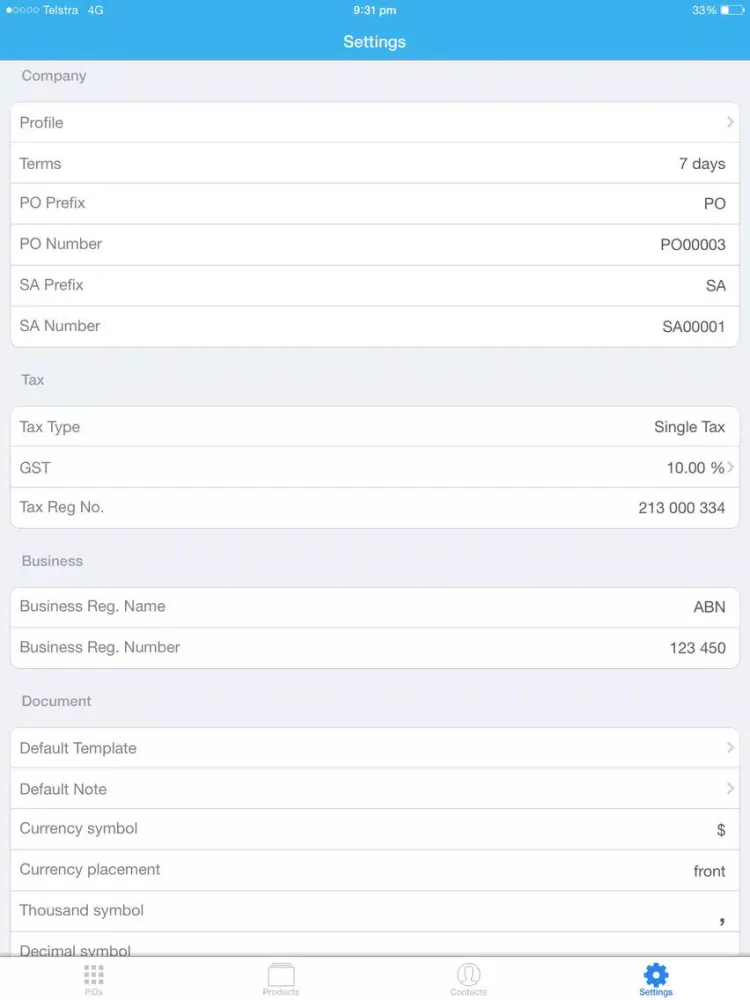 Purchase Order Pro iPad  سکرین شاٹس