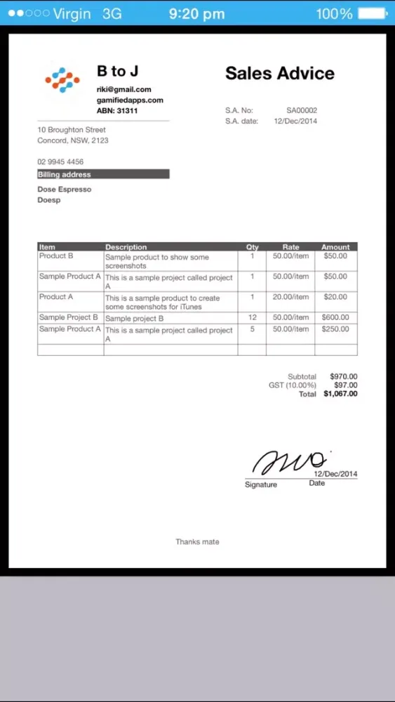 Purchase Order Pro سکرین شاٹس
