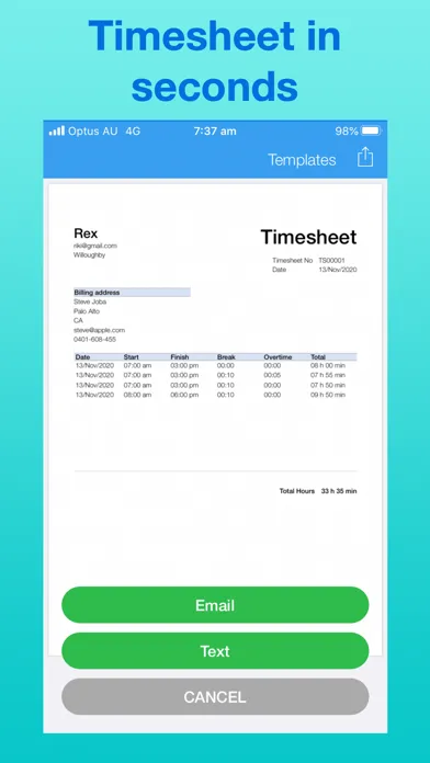 تصاویر Timesheet Maker