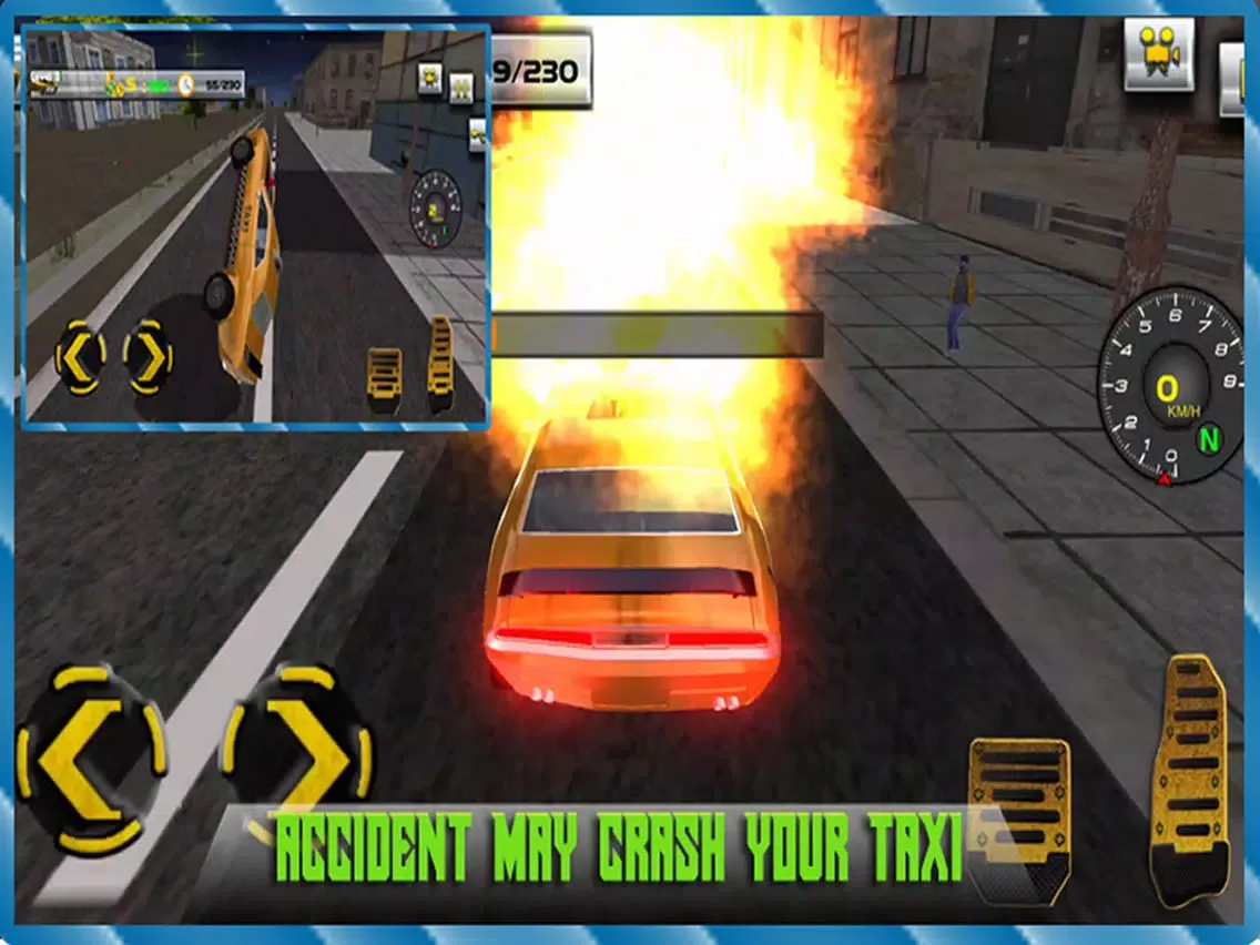 صور Crazy Taxi Driver Simulator 3D - real free yellow cab racing sim mania game iPad 