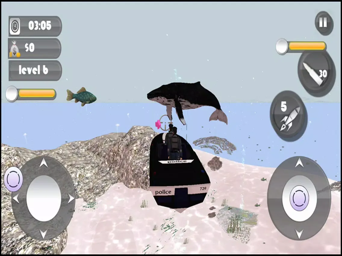 Capturas de tela do Fly Submarine Car: Police Boat Pro iPad 