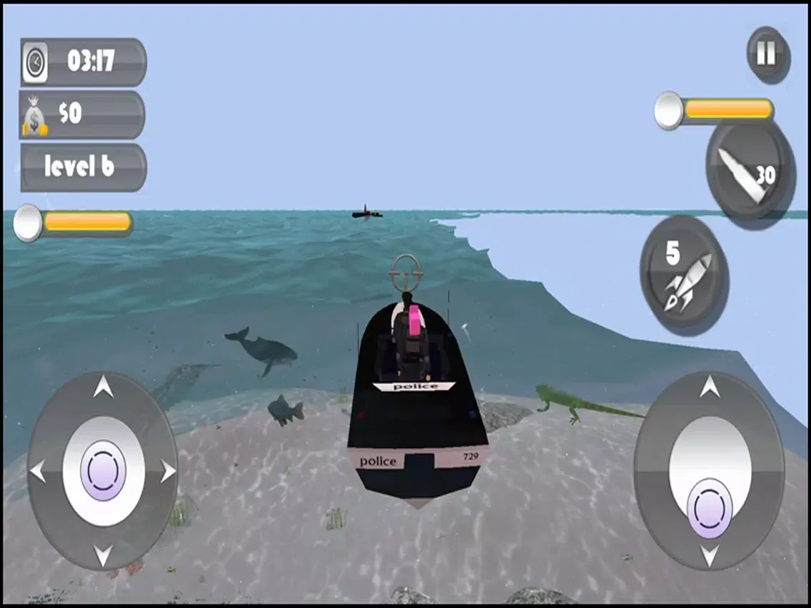 Capturas de tela do Fly Submarine Car: Police Boat Pro iPad 