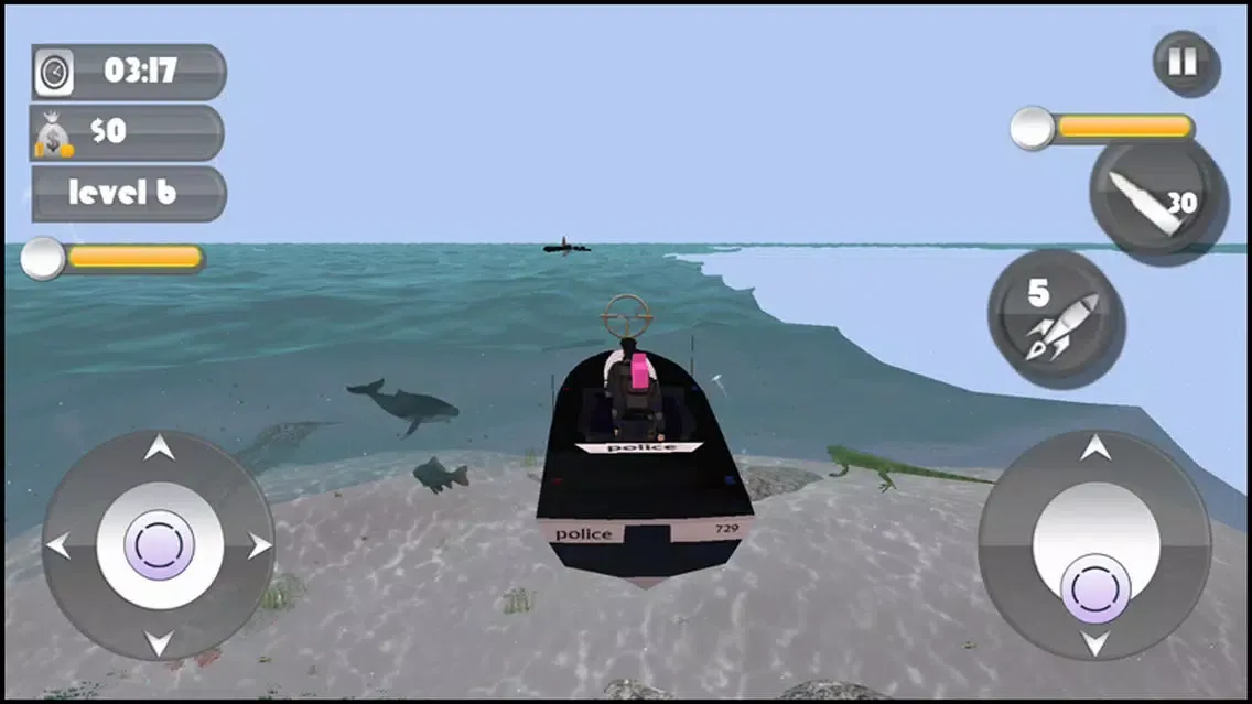 Capturas de tela do Fly Submarine Car: Police Boat Pro