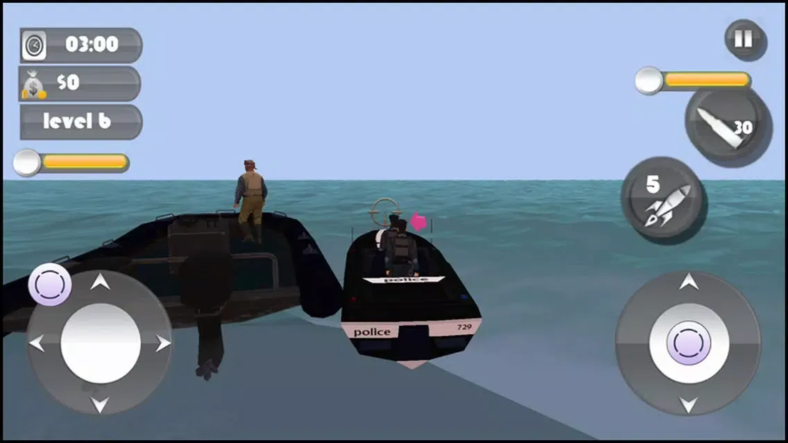 Capturas de tela do Fly Submarine Car: Police Boat Pro
