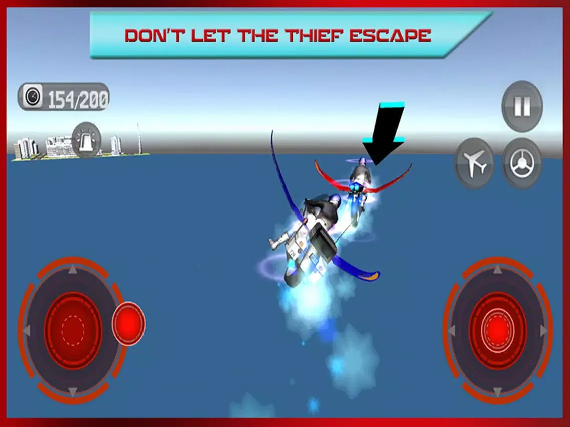 تصاویر Flying Bike: Police vs Cops - Police Motorcycle Shooting Thief Chase Free Game iPad 