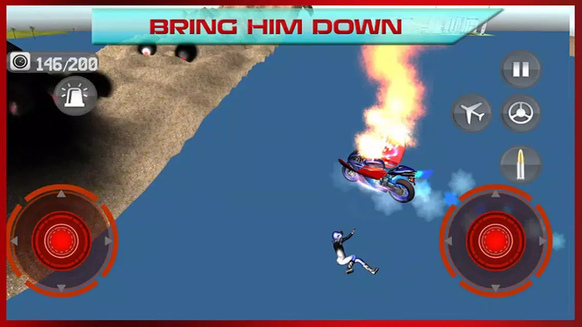 تصاویر Flying Bike: Police vs Cops - Police Motorcycle Shooting Thief Chase Free Game