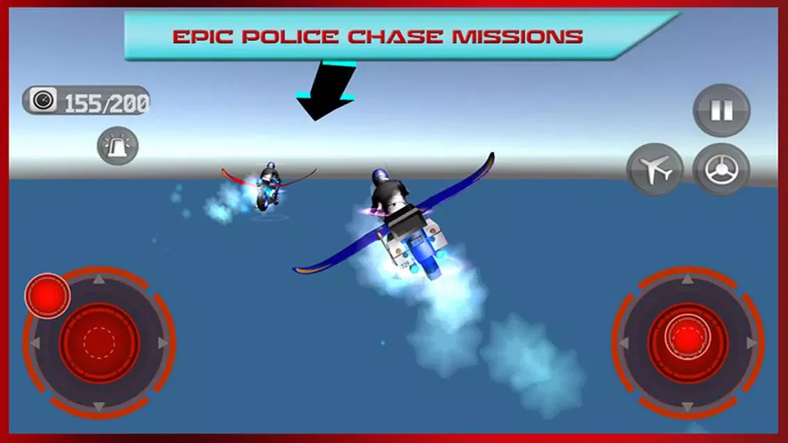 تصاویر Flying Bike: Police vs Cops - Police Motorcycle Shooting Thief Chase Free Game