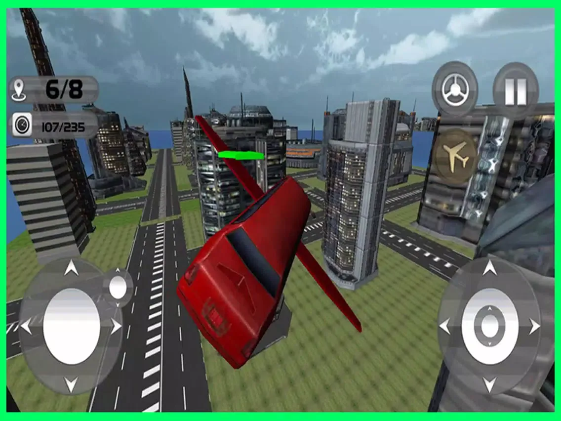 Floating Limo Flying Car Simulator - Futuristic Driving Stunts - Airplane Flight Pilot iPad  Screenshots