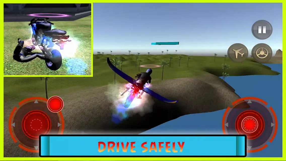 ภาพหน้าจอของ Flying Motorcycle Simulator Pro