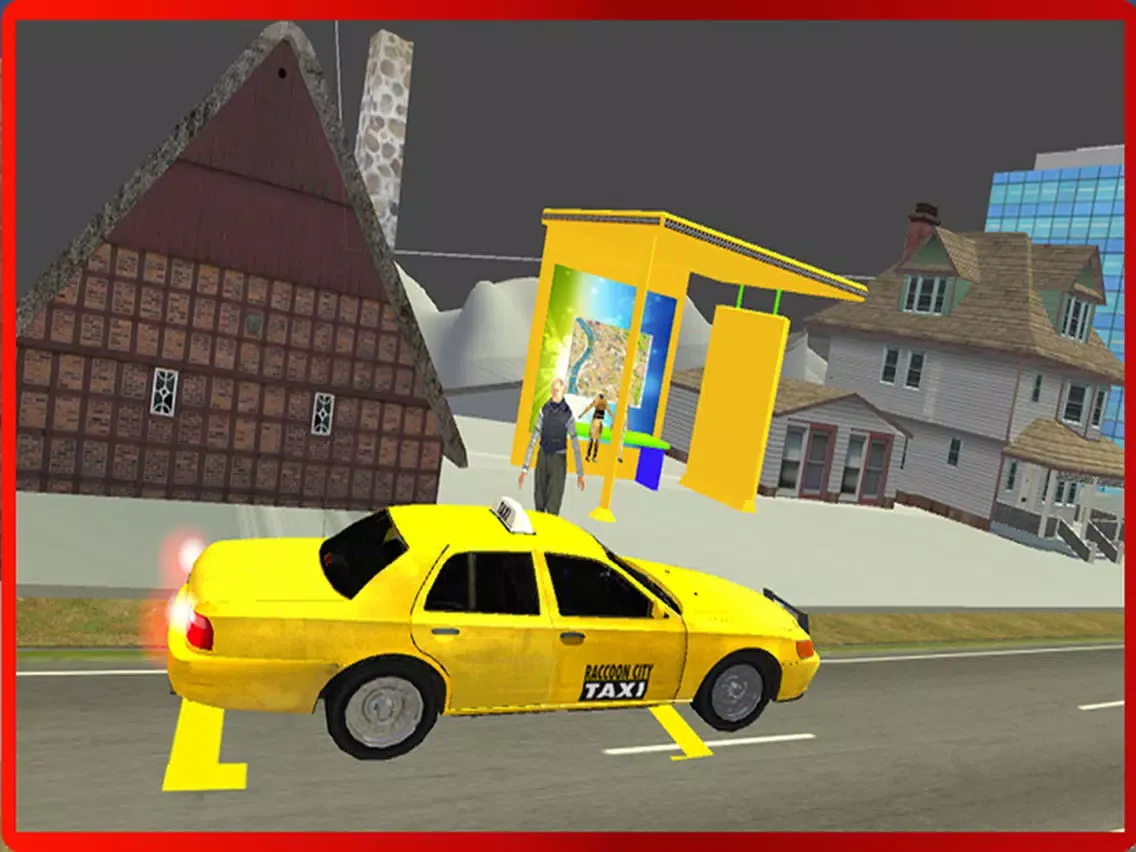 Taxi Driver Sim: Hill Station 2016 – free yellow cab racing simulator in snow mountain iPad Screenshots