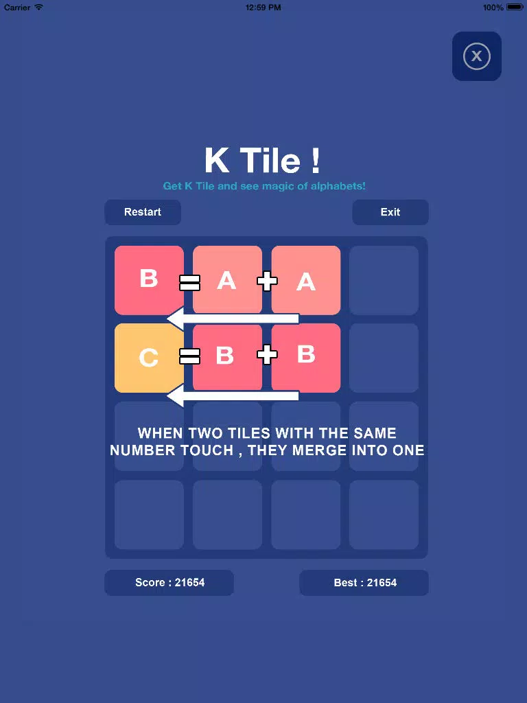 K Tile! The Magic Of Alphabet iPad  स्क्रीनशॉट