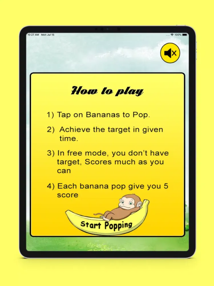 تصاویر Banana Popping - Kids Banana iPad 
