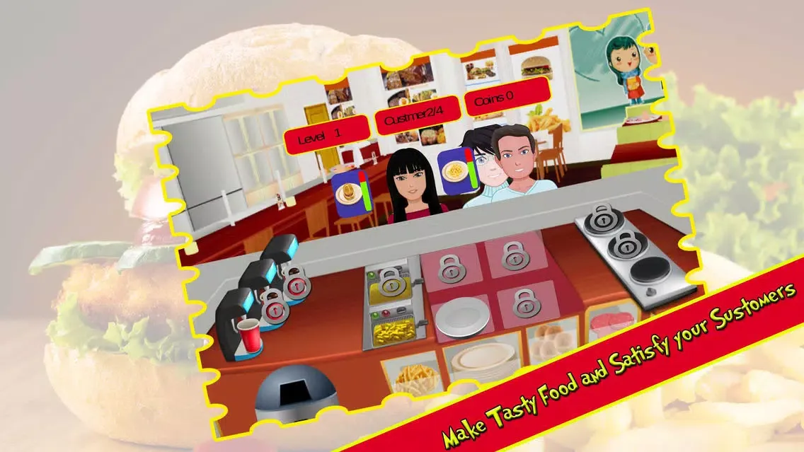 Tangkapan skrin Food Corner And Burger Maker Free