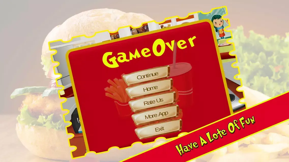 Tangkapan skrin Food Corner And Burger Maker Free