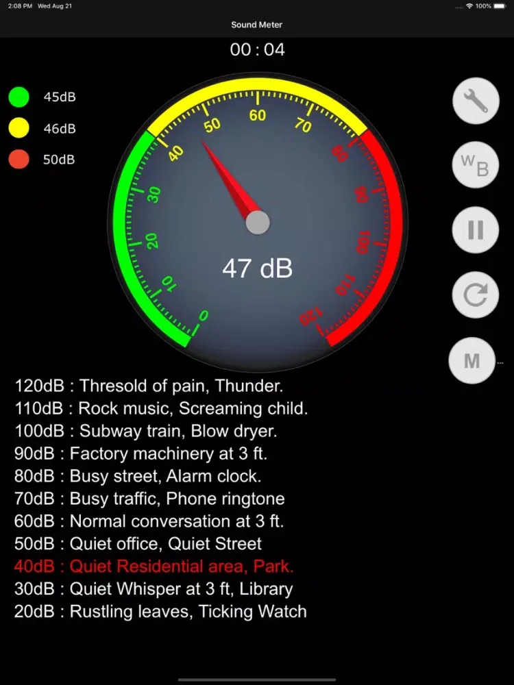 صور Decible Sound Analyzer iPad 