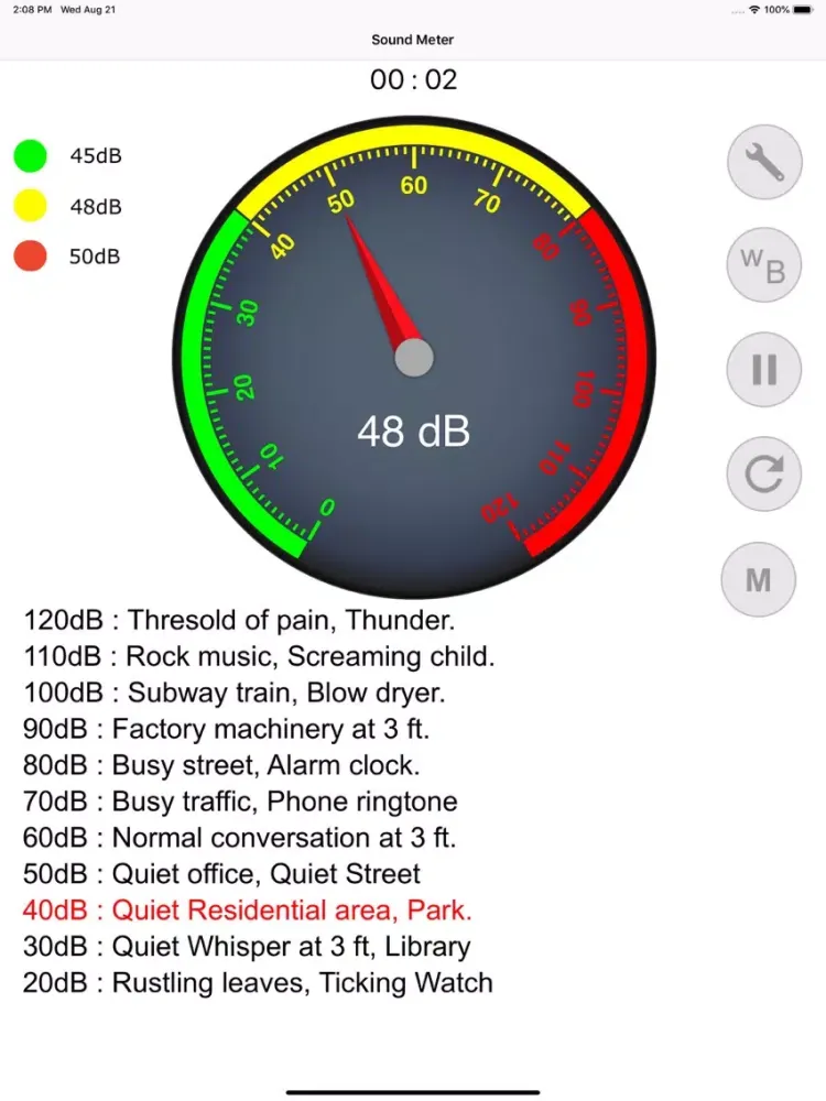 صور Decible Sound Analyzer iPad 