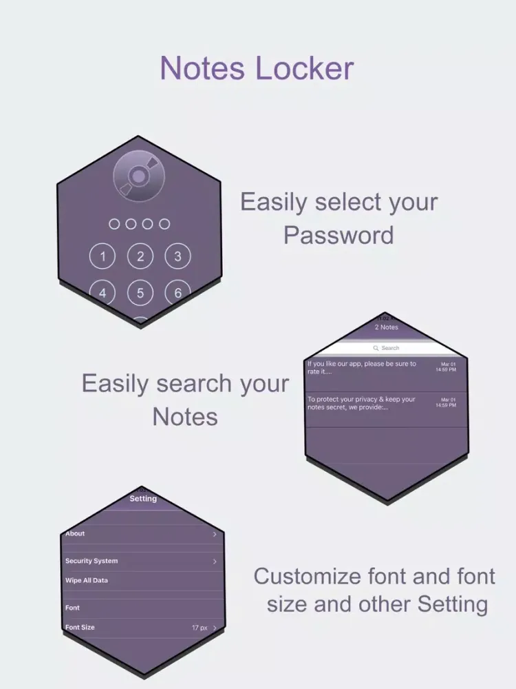 NotesLocker:Hide Secure Notes iPad 應用截圖