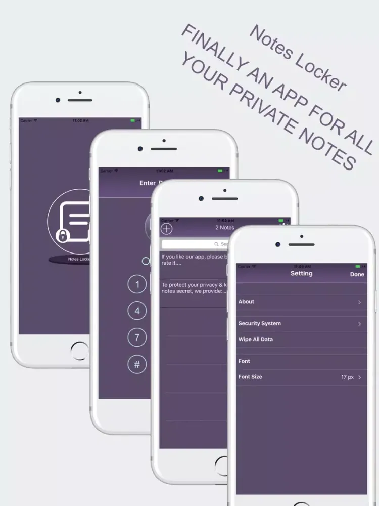 NotesLocker:Hide Secure Notes iPad 應用截圖