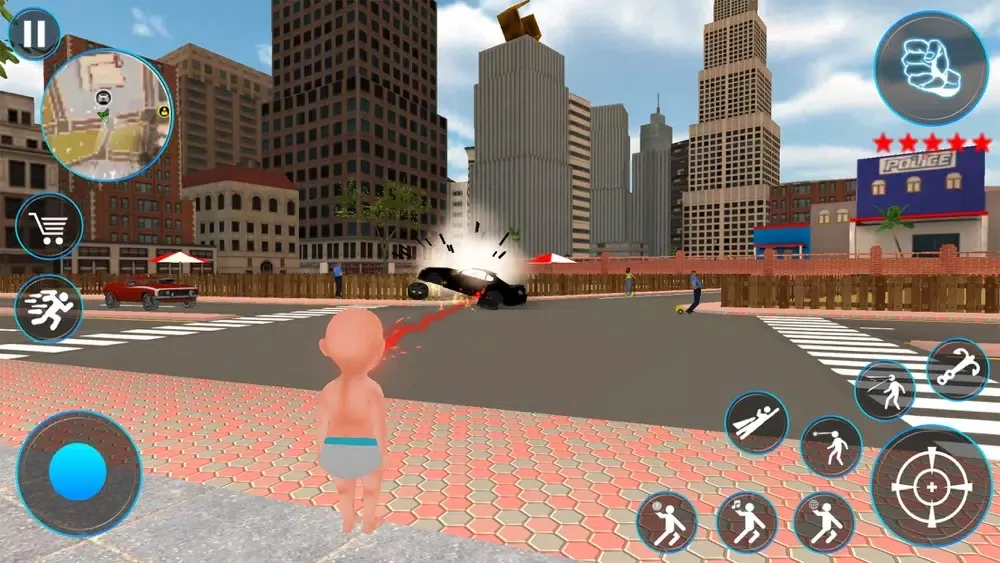 Captures d'écran de Baby Police Rope Hero