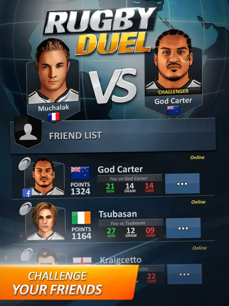 Rugby Duel iPad  Screenshots