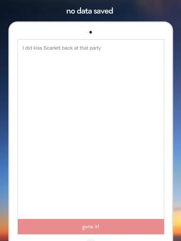 Tangkapan skrin gone - burn secrets, regrets and bad memories in flames iPad 