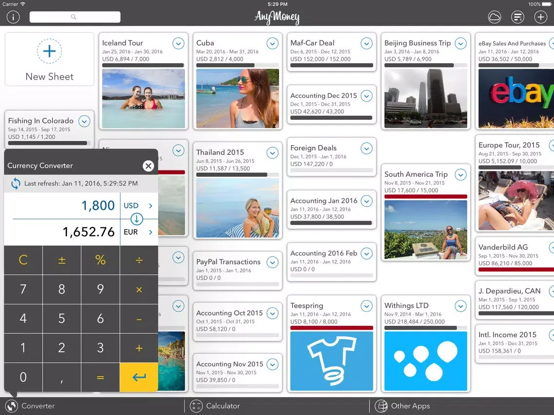 AnyMoney Budget Tracker iPad 應用截圖