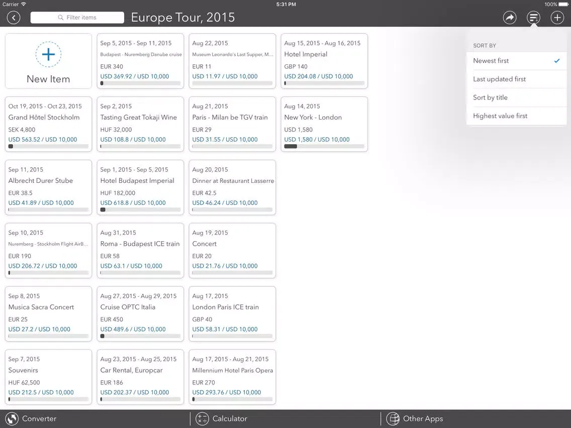 AnyMoney Budget Tracker iPad 應用截圖