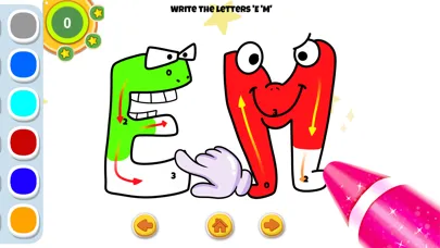 Glitter Cute Alphabet Coloring スクリーンショット