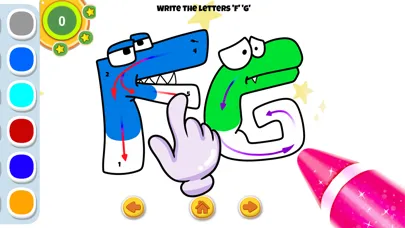 Glitter Cute Alphabet Coloring スクリーンショット
